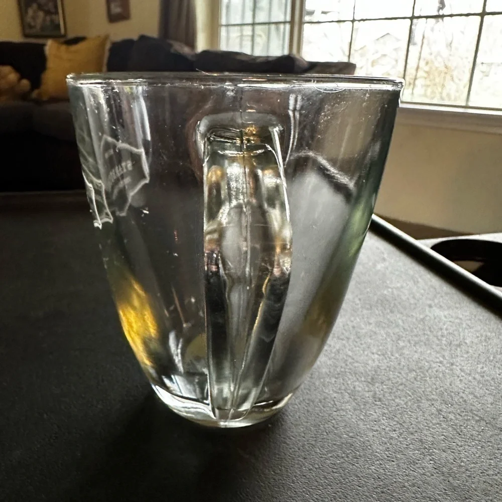 Starbucks Coffee Company est 1971 Clear Glass Coffee Mug Cup